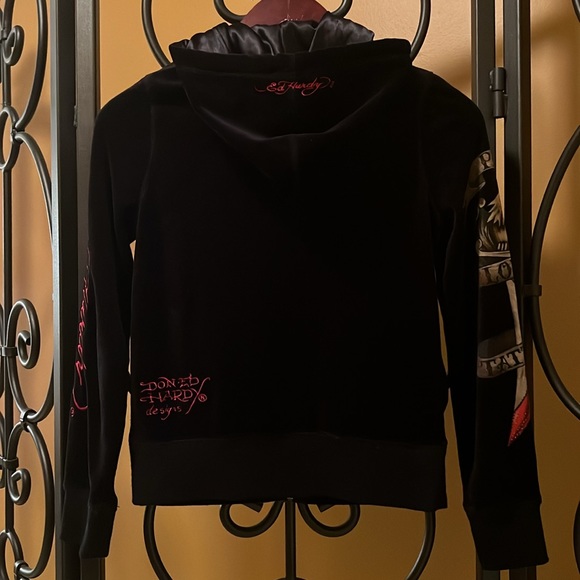 ED HARDY New York City Velour Hoodie *Rare and Vintage - Picture 9 of 16